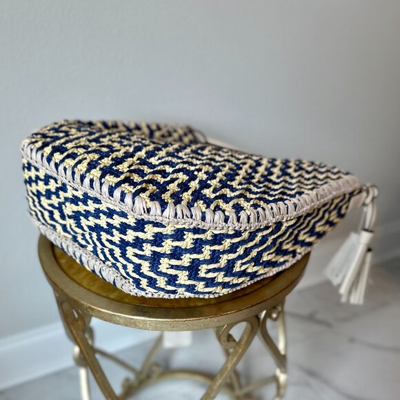 Tory Burch Thea Straw Bucket Shoulder Bag - Picture 7 of 15